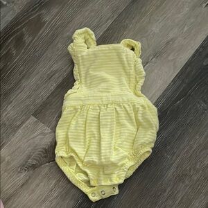 Yellow Striped Baby Romper